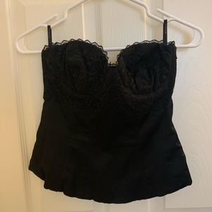 BeBe Black Bustier Style Top